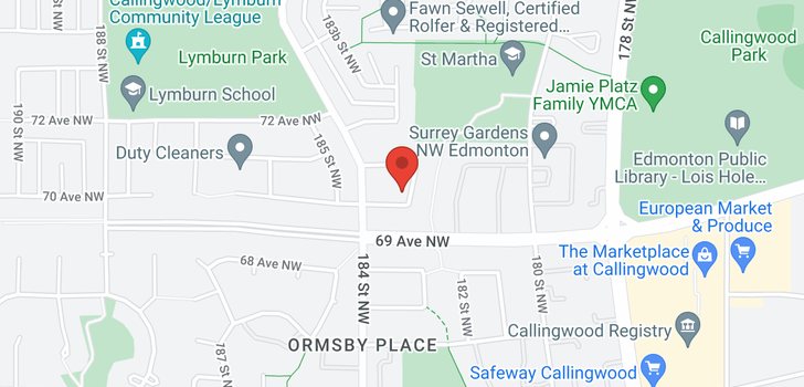 map of 7012 183 ST NW